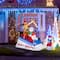 Glitzhome® 6FT Lighted Inflatable Skiing Santa, Snowman & Dog